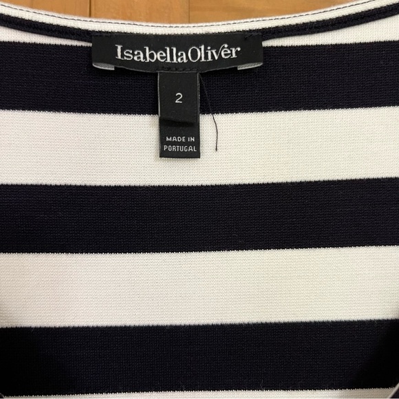 Isabella Oliver Baywood Black and White Stripe Maternity Dress US Size 6 - Picture 3 of 7